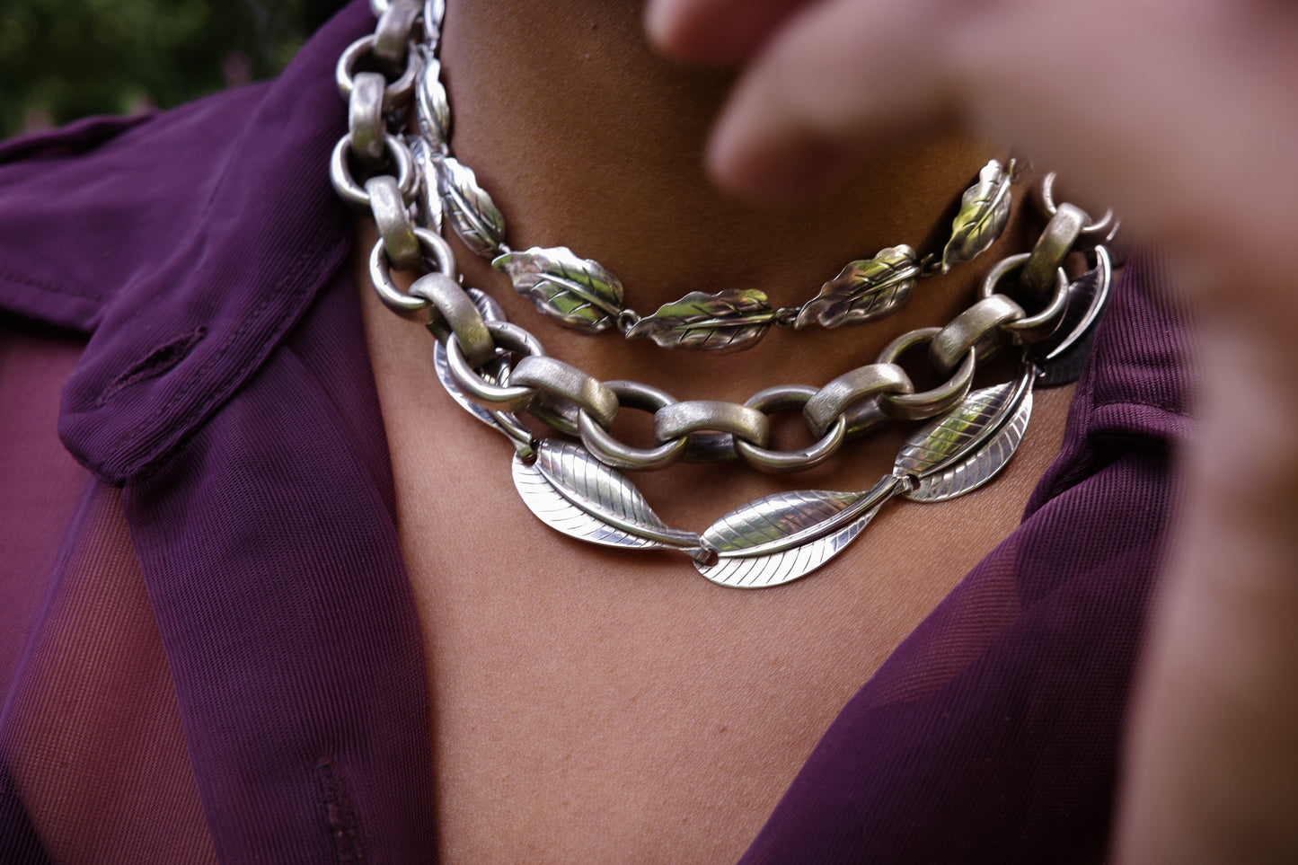 Mid-Century Leaf necklace By Niels Erik From
