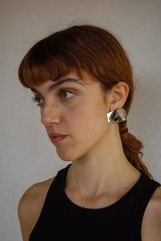 Abstract sterling modernist earrings