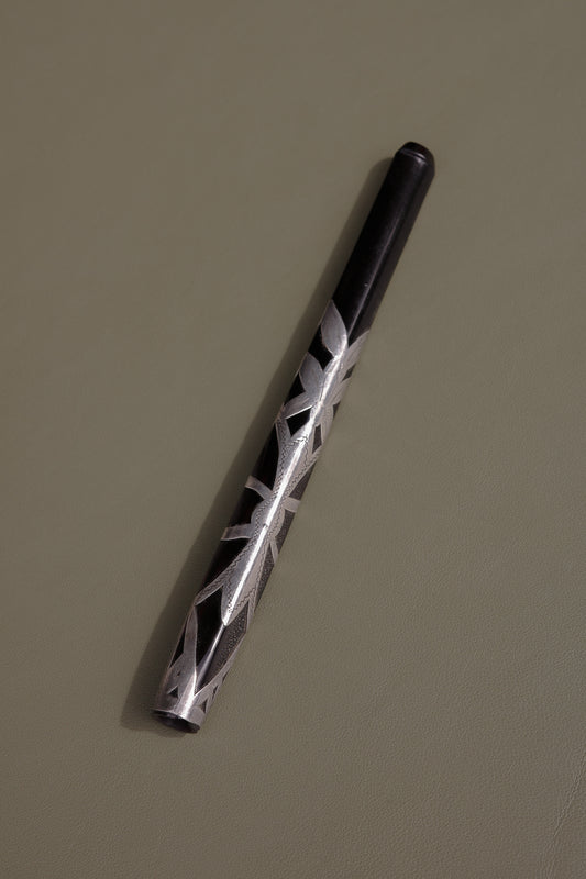 Art Deco Cigarette Holder With Silver Overlay