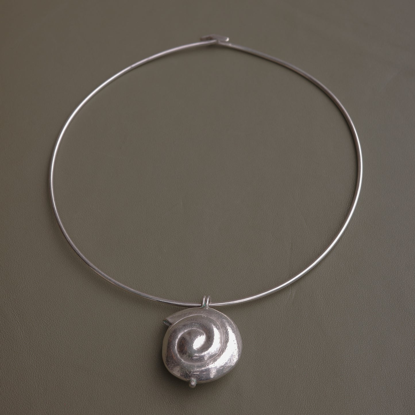 Solid Sterling Shell Pendant