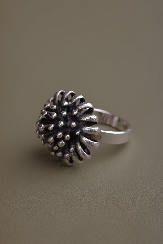 1940s abstract flower ring by Friedrich Knödler
