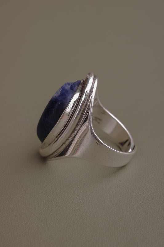 Mid Century lapis lazuli ring by Carl Ove Frydensberg