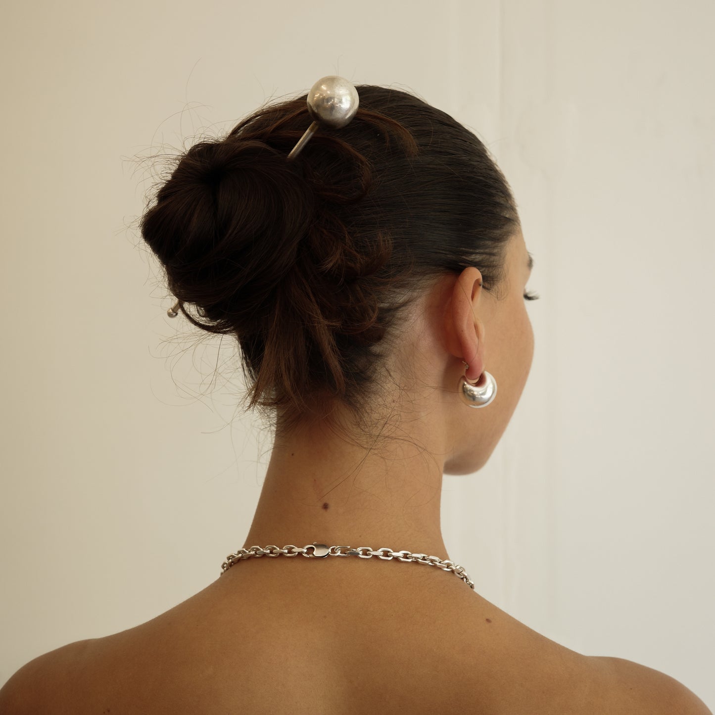 Silver-plated hair pin