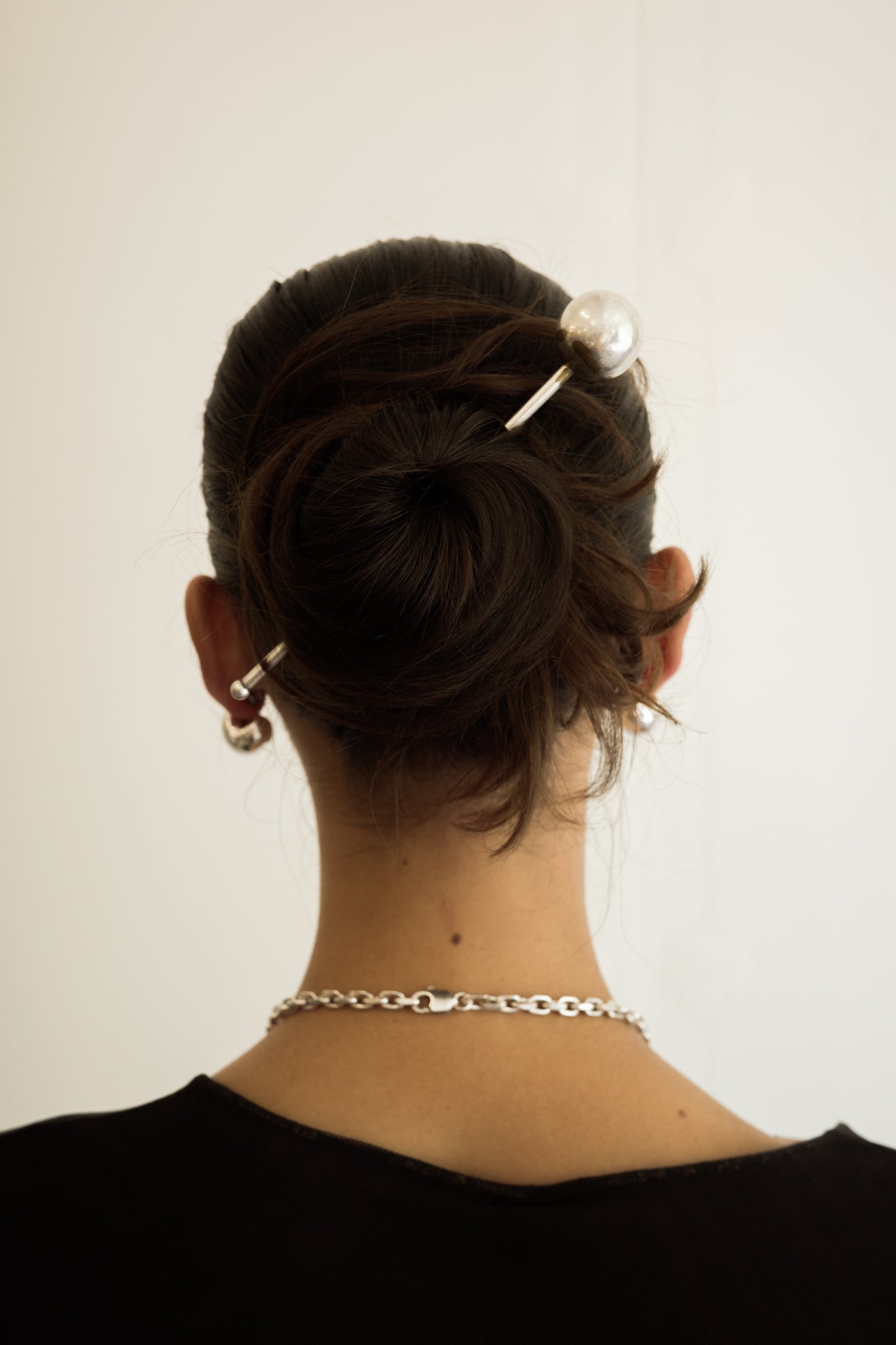 Silver-plated hair pin