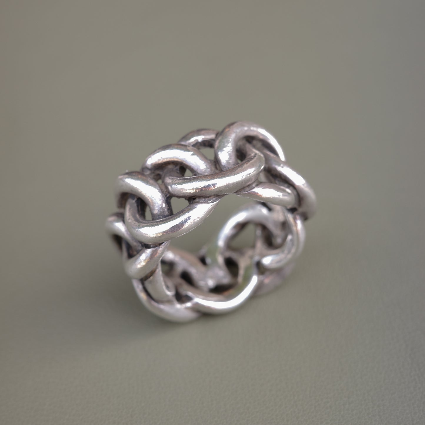 Solid Heavy Braided Ring