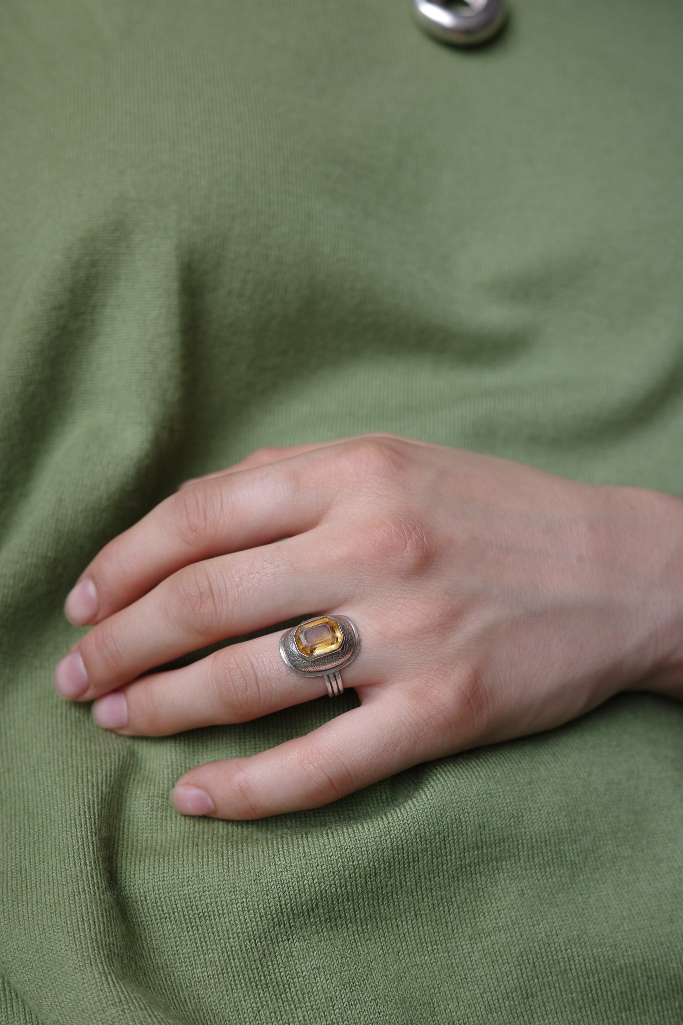 Danish antique citrine ring
