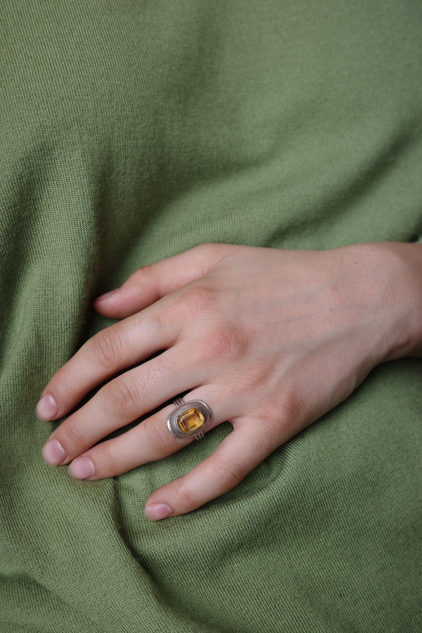 Danish antique citrine ring