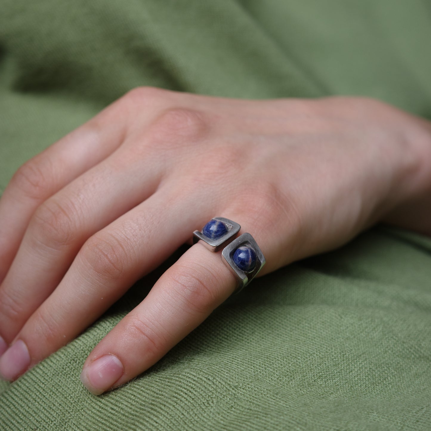 Danish Lapis Lazuli sculptural ring