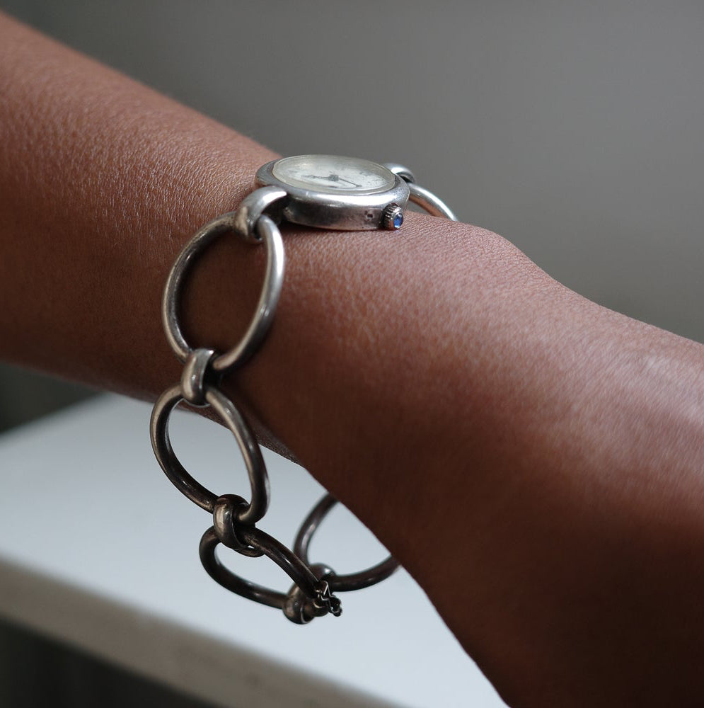 1950s Oval link watch bracelet