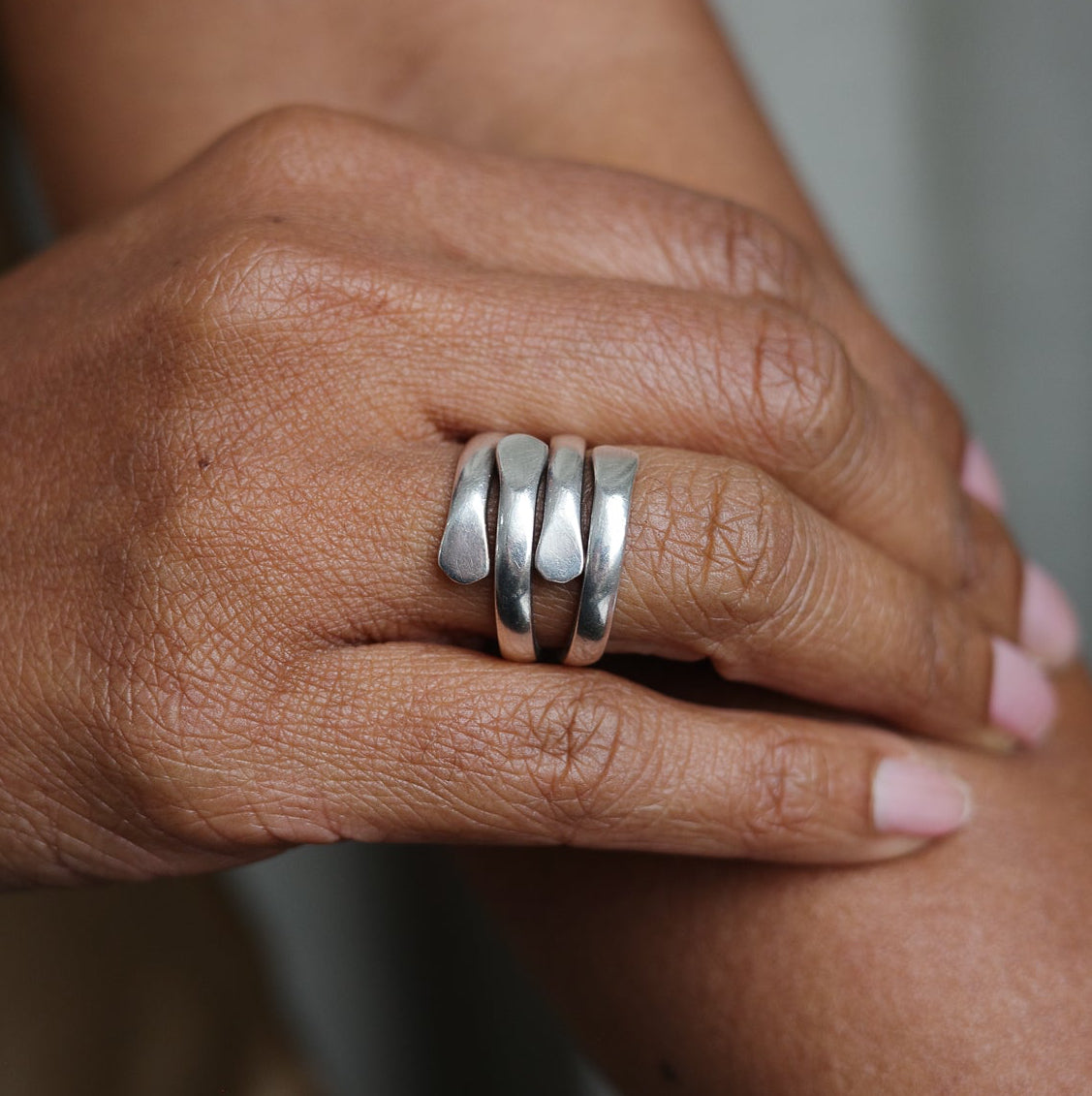 Modernist wrap ring