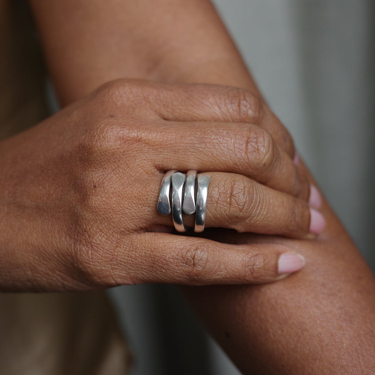 Modernist wrap ring
