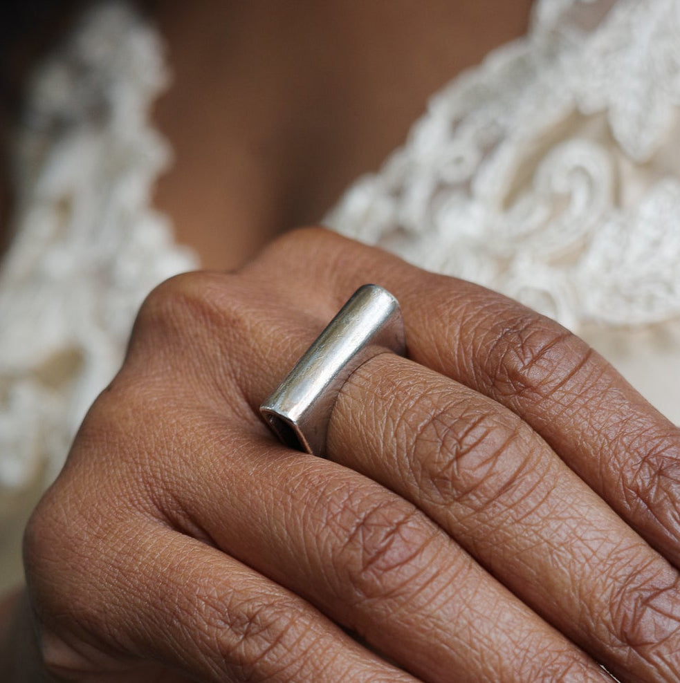 Modernist fold ring