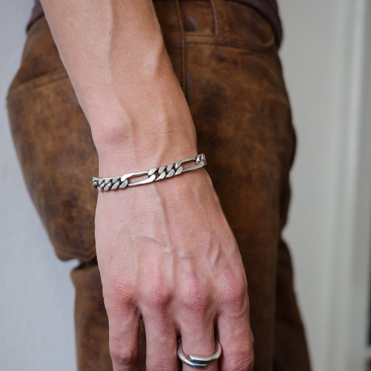 Antique figaro link bracelet