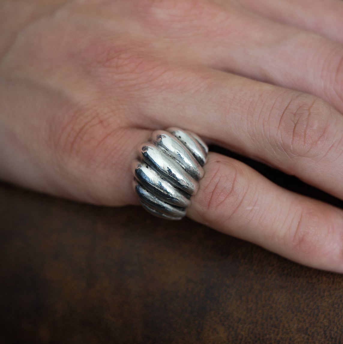 Danish modernist dome ring