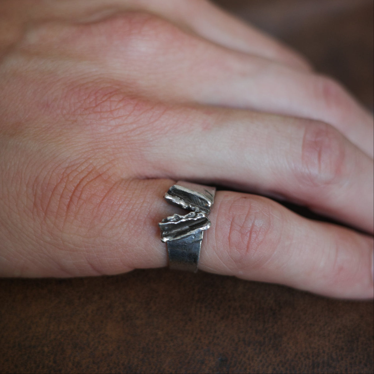Brutalist rare ring