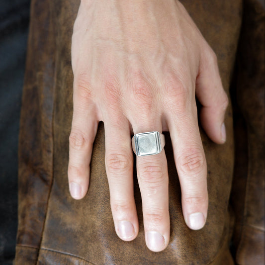 Antique hand-crafted signet ring