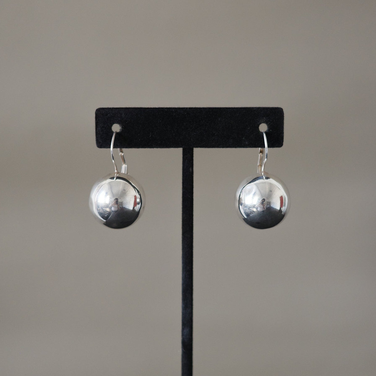 Italian big sphere earrings