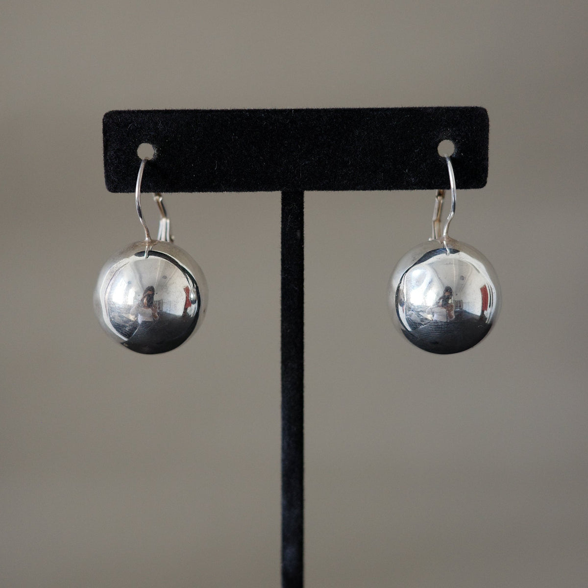 Italian big sphere earrings