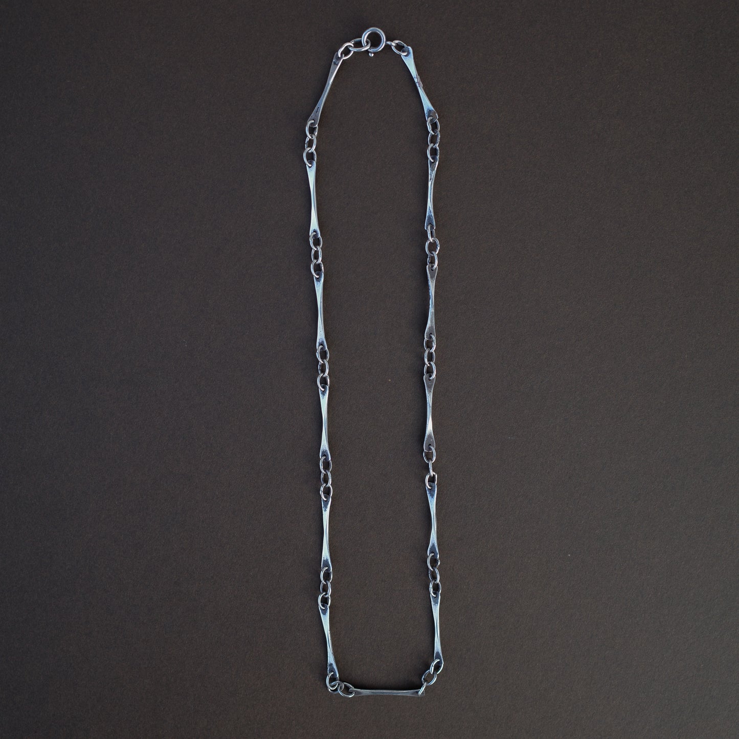 Sterling bone link necklace