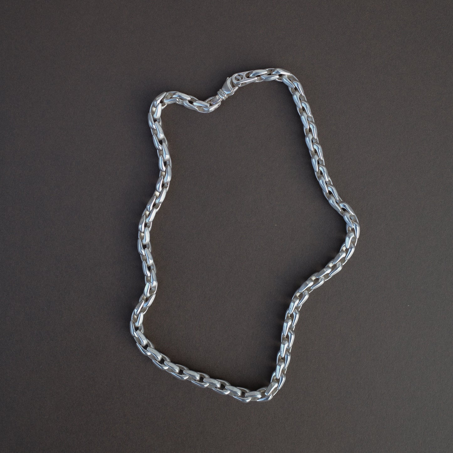 Heavy abstract link necklace