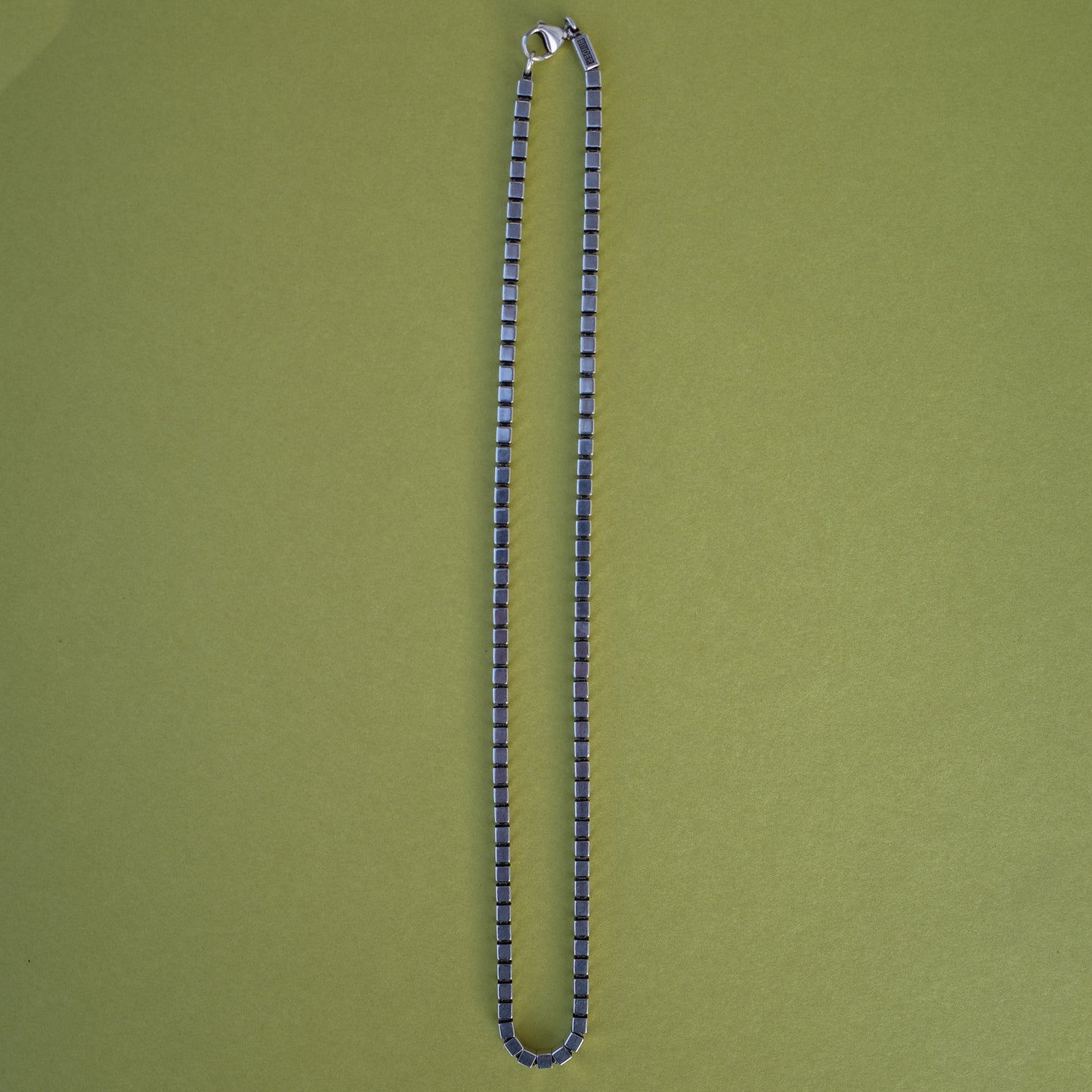 Rare cube link chain necklace