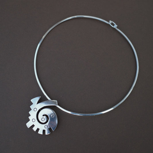 Taxco spiral sun - pendant & brooch