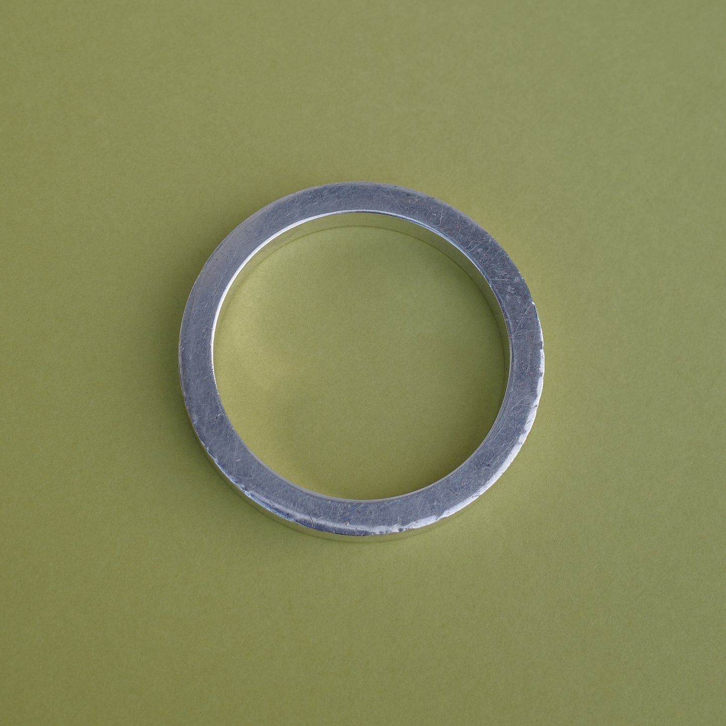 Solid Silver Circular Bangle