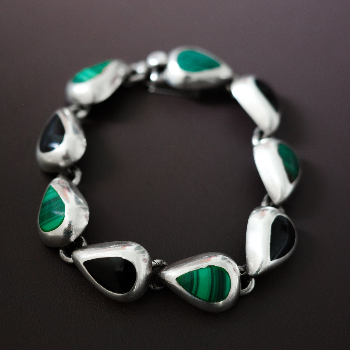Mexican Onyx & Malachite Bracelet