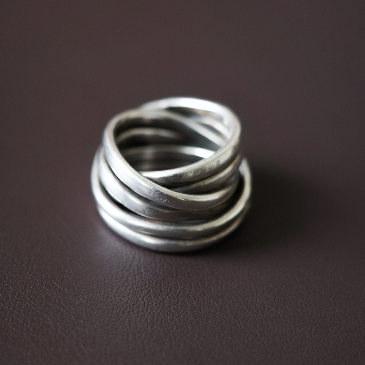 Solid sterling wire ring