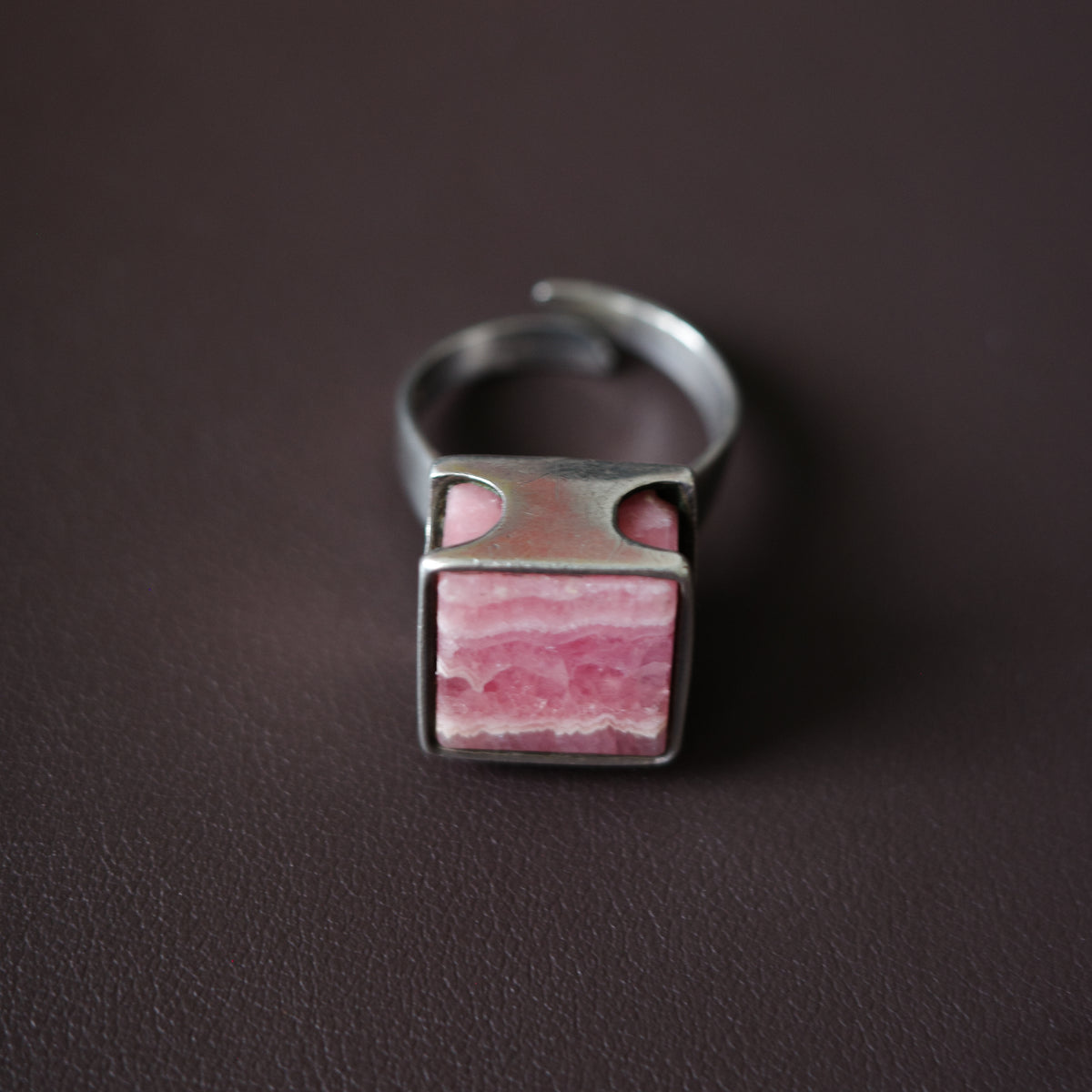 Rhodochrosite Sculptural Ring