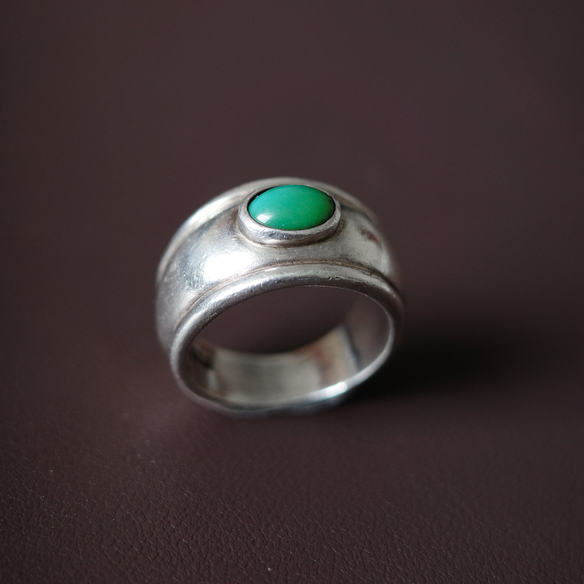 Malachite timeless band ring