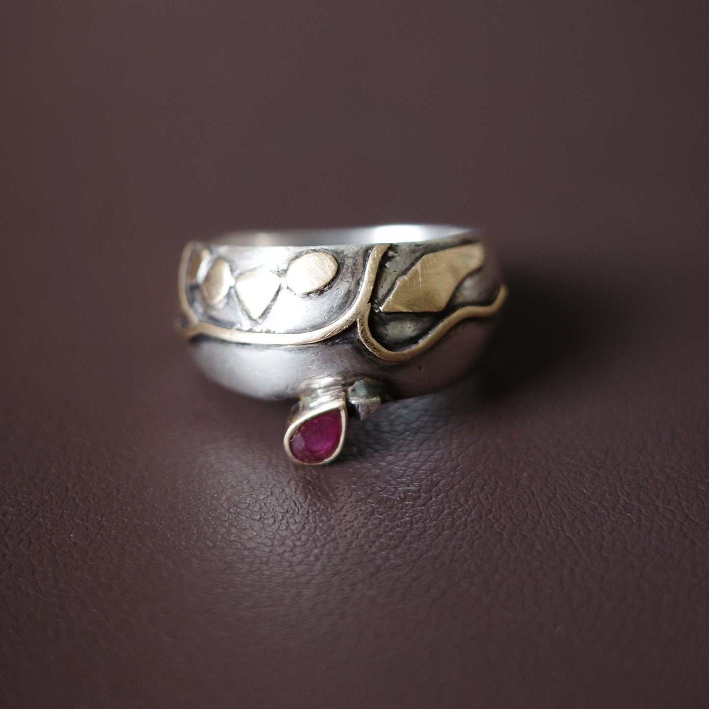 Art Nouveau ruby ring