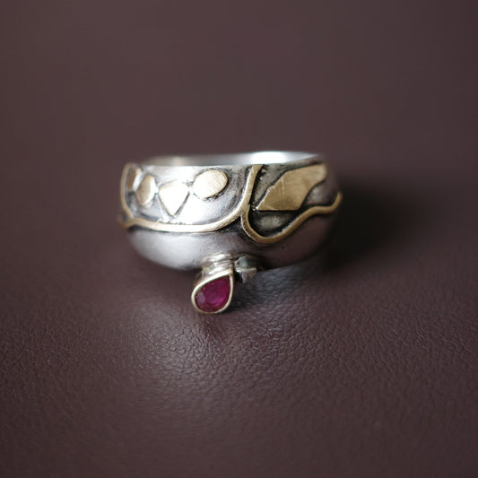 Art Nouveau ruby ring