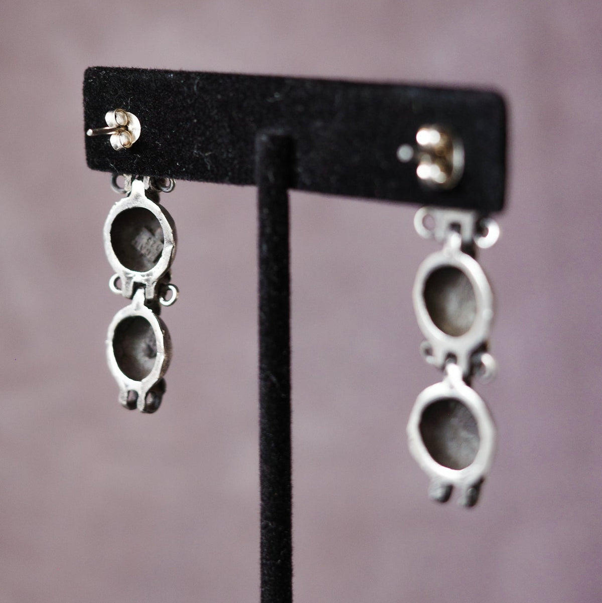 Studio-crafted grape earrings