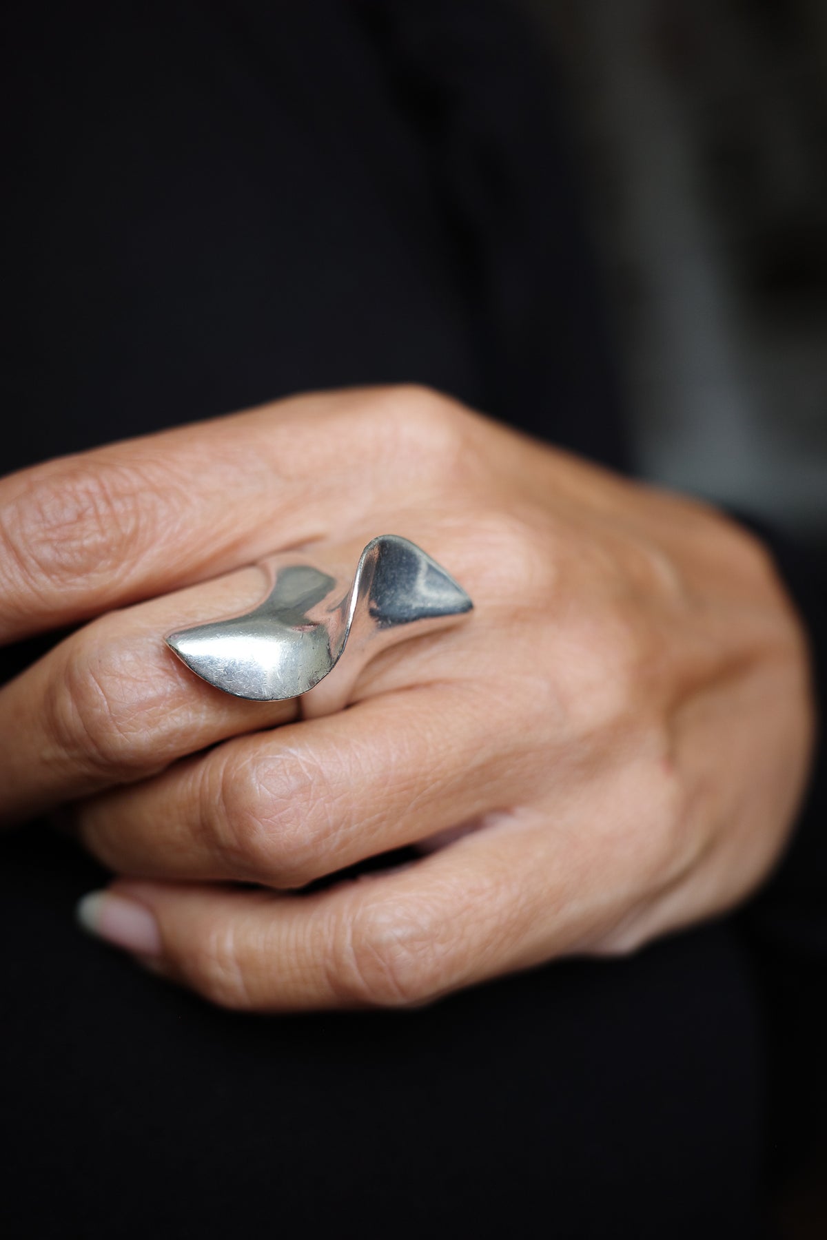 Sterling twist ring