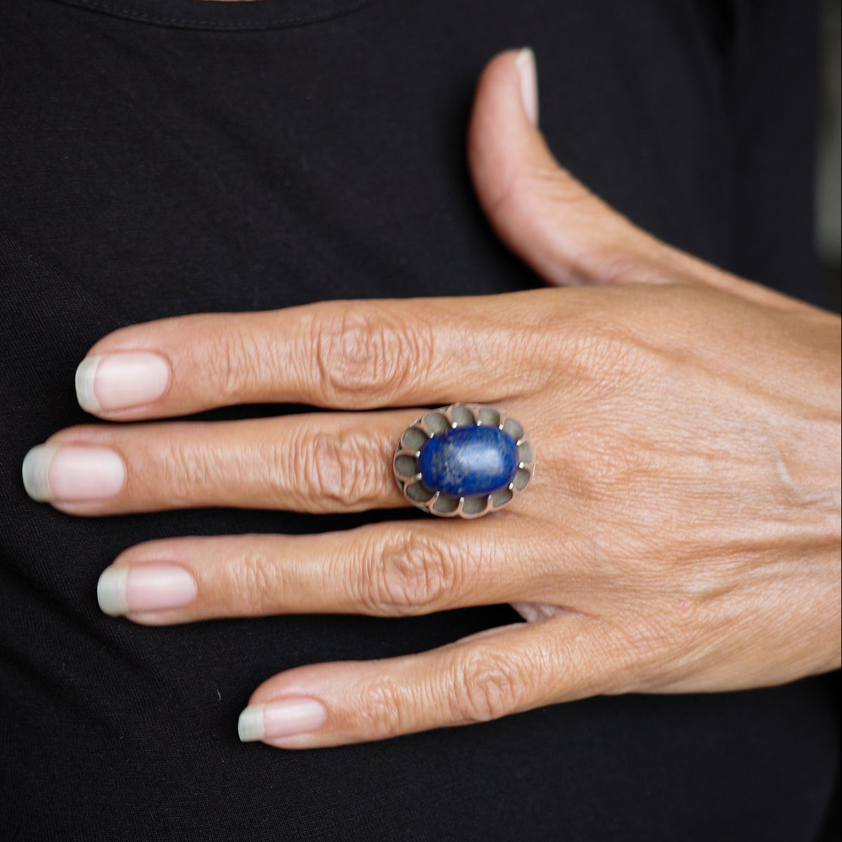 Art Deco Lapis Lazuli Ring
