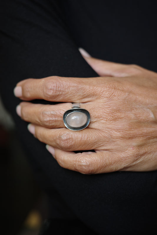 Danish rose quartz ring