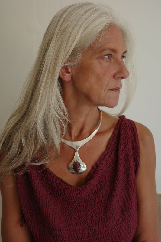 Mid-Century sterling collar