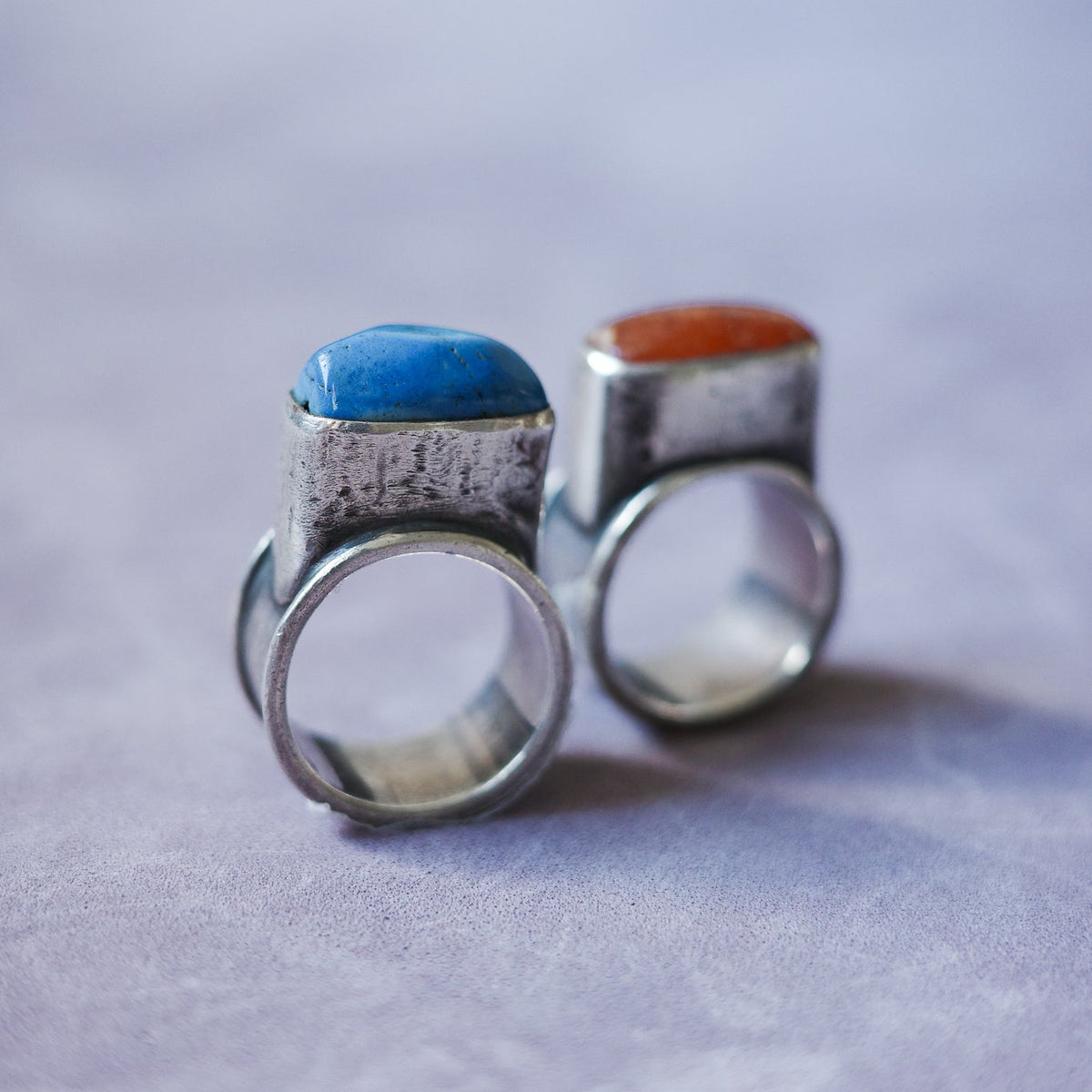 Twin studio-crafted rings