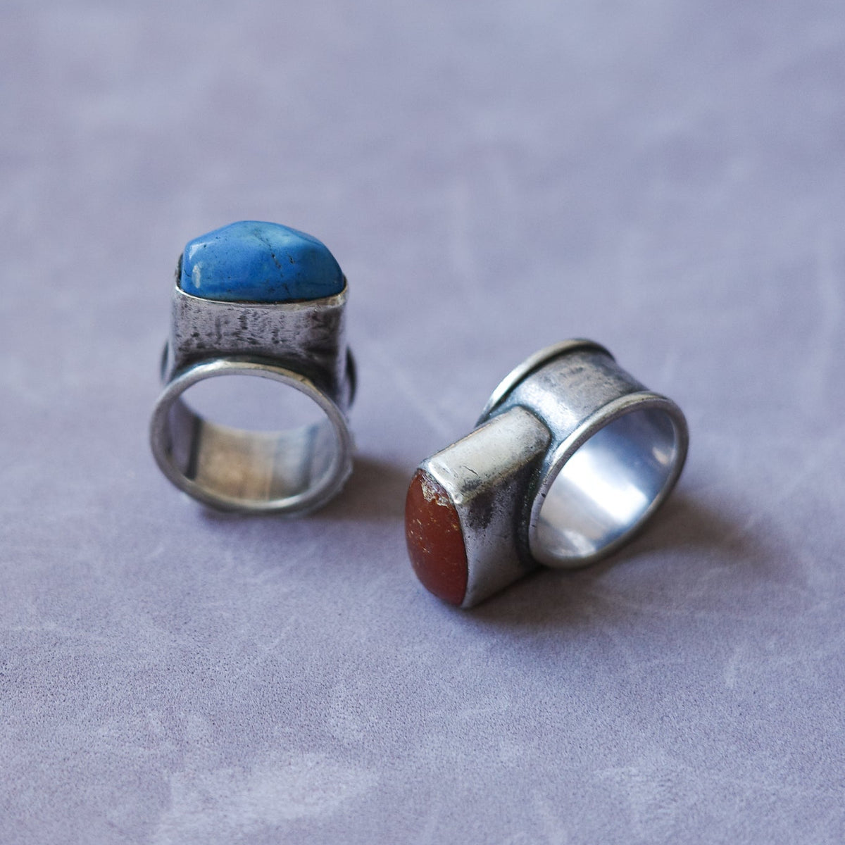 Twin studio-crafted rings
