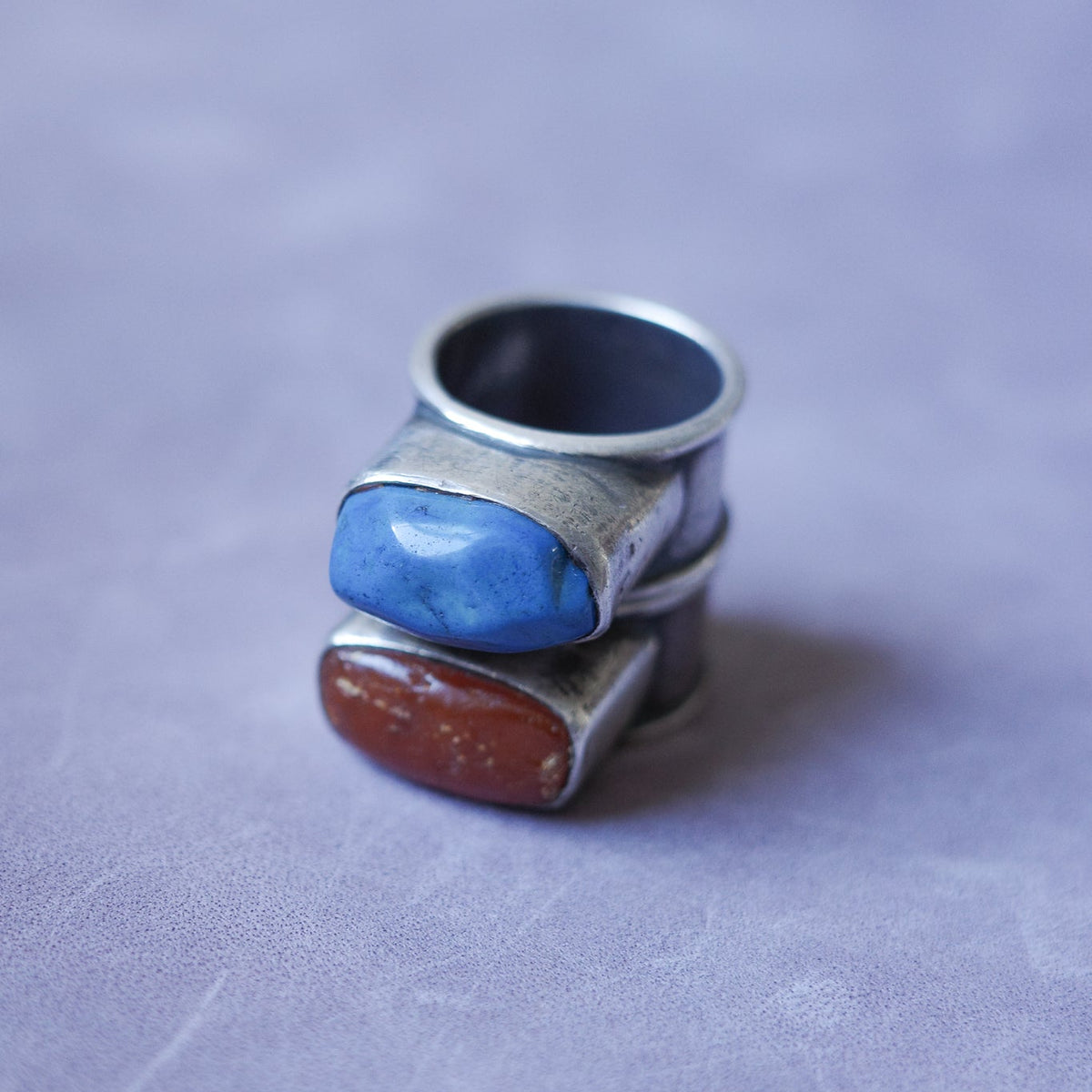 Twin studio-crafted rings