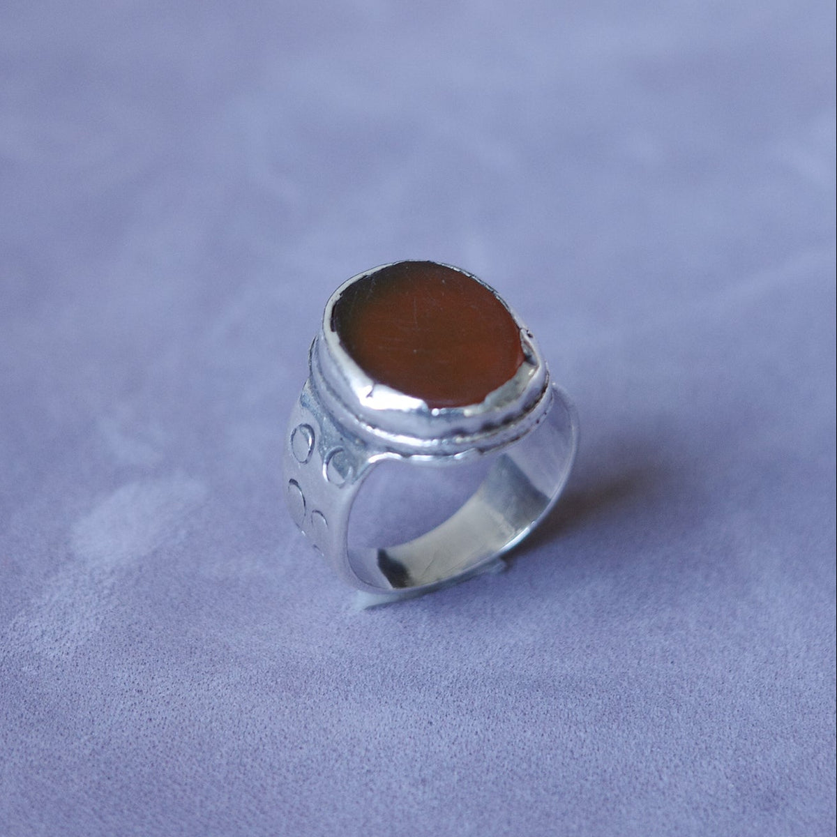 Studio-crafted Aqeeq ring