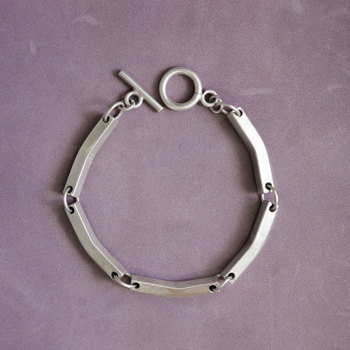 Mexican solid tube link bracelet