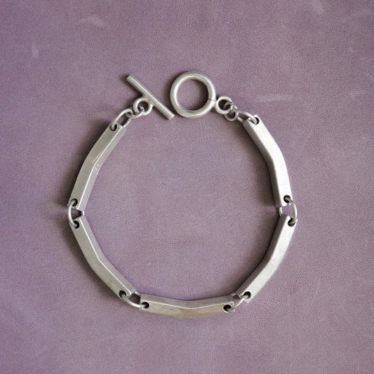 Mexican solid tube link bracelet