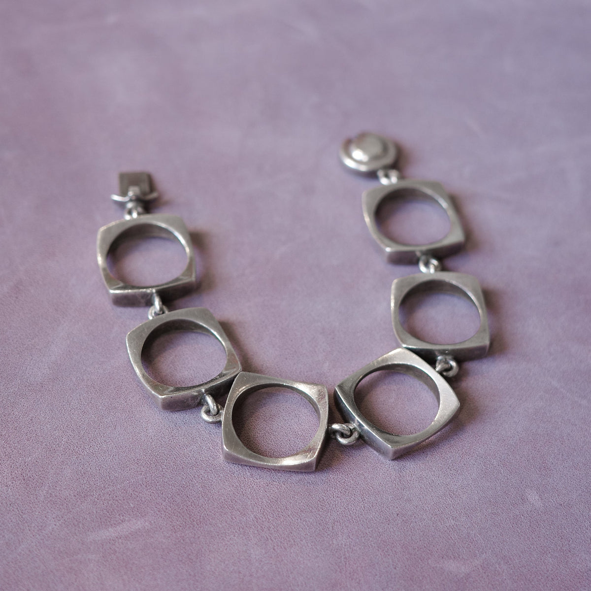 N.E From modernist square link bracelet