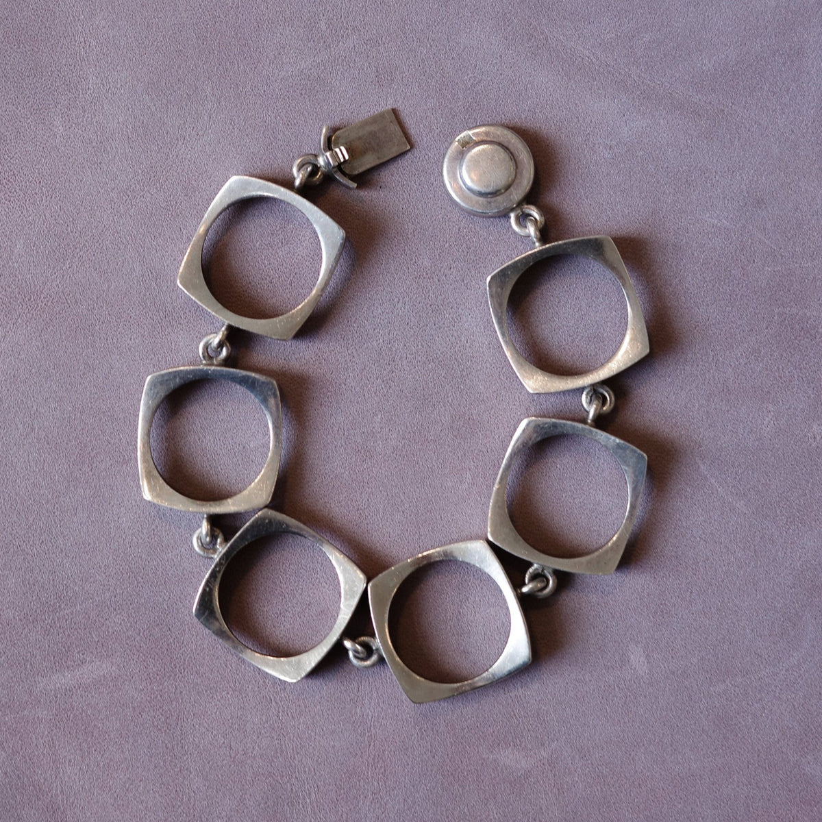 N.E From modernist square link bracelet