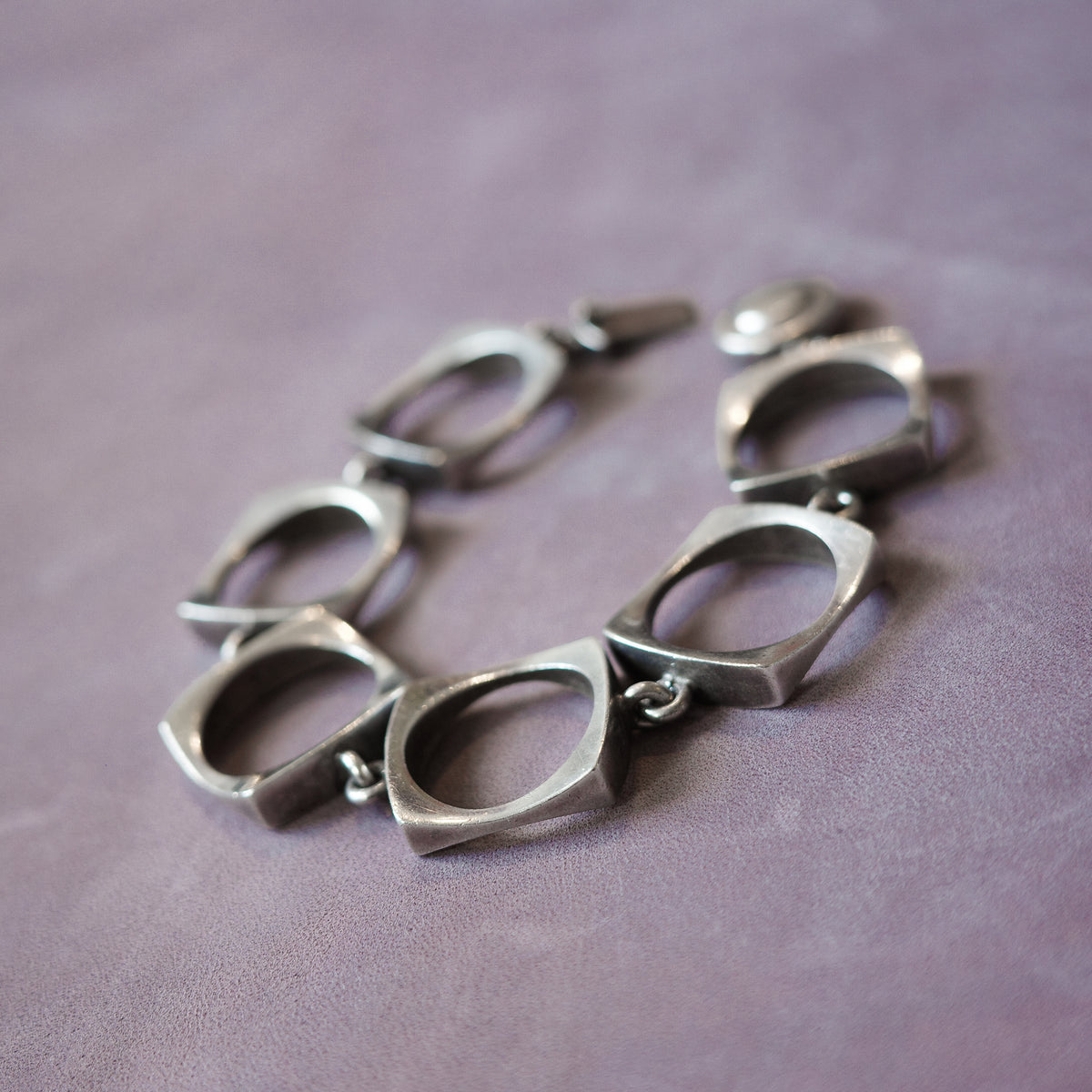 N.E From modernist square link bracelet