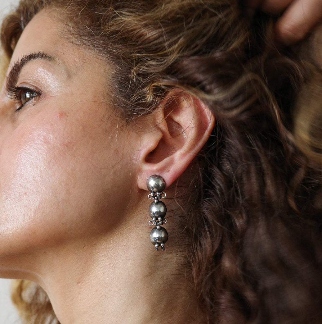 Studio-crafted grape earrings