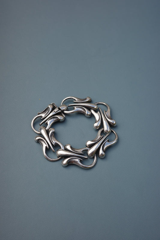 Art Nouveau floral link bracelet