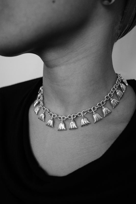 Mid-Century tulip necklace